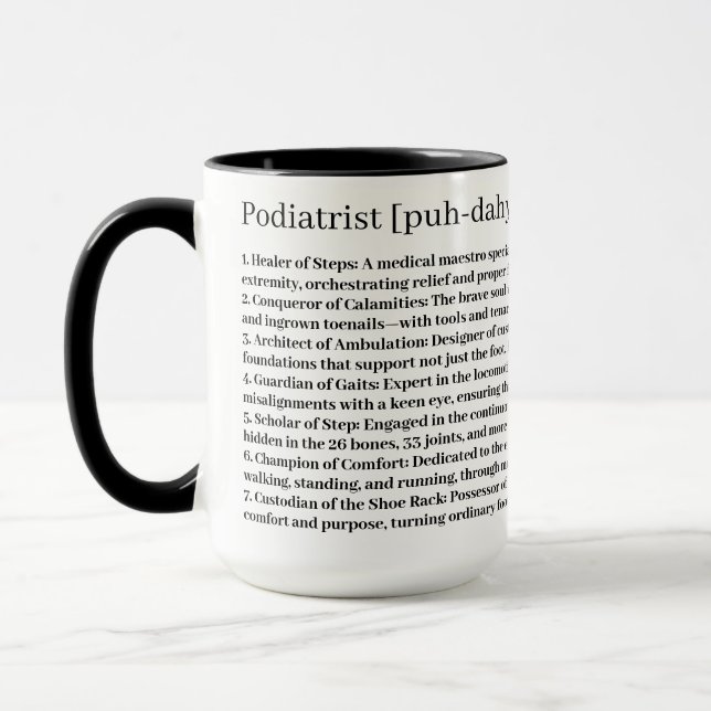 Caneca Mug Personalizado Do Podiatra (Esquerda)