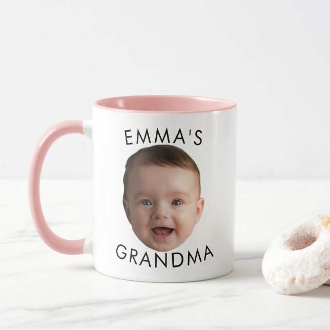 Caneca Mug Personalizado, Mug Da Foto, Bebê Face Mug (Com Donut)