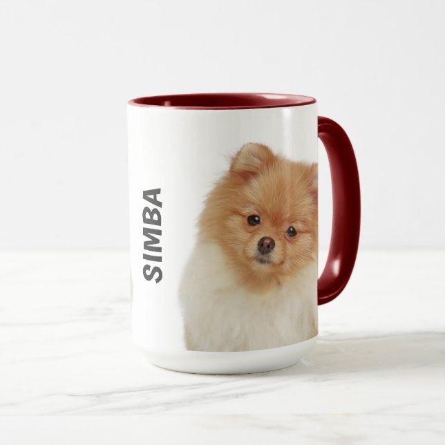 Caneca Mug Personalizado Pomeraniano (Frente Esquerda)