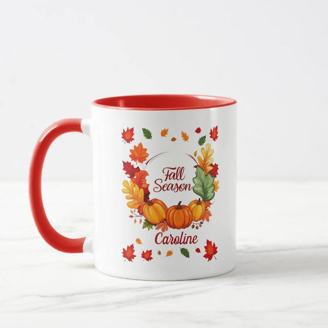 Caneca Mug Personalizado, Pumpkin Season Autumn Mug (Esquerda)