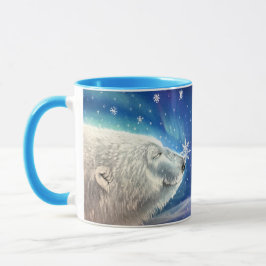 Caneca Mug - Polar Bear Snowflakes por Michaeline McDonal