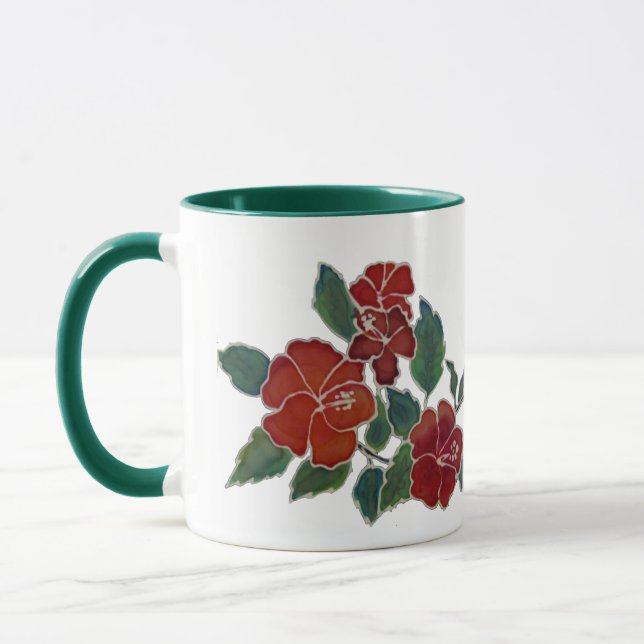Caneca Mug - Red Hibiscus (Esquerda)