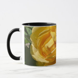 Caneca Mug Rosa Amarelo
