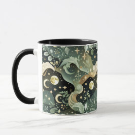 Caneca Mug – Sage Green Celestial Moon
