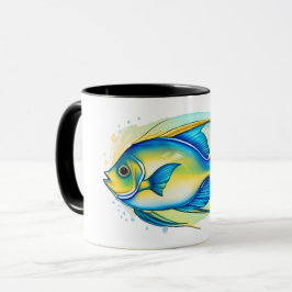 Caneca Mug - Série Watercolor: Angelfish