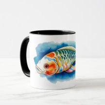 Mug - Série Watercolor: Peixe Koi