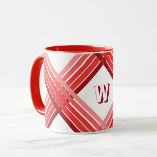 Caneca Mug - Sombras das faixas vermelhas com inicial
