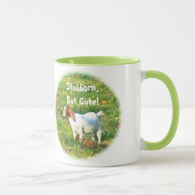 Caneca Mug"Stubborn Mas Cute" (Foto De Capim) (Direita)