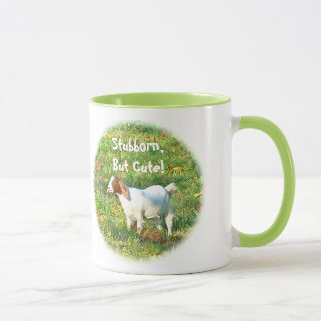 Caneca Mug"Stubborn Mas Cute" (Foto De Capim) (Direita)