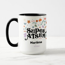Mug Super ATSEM de café de dois tons
