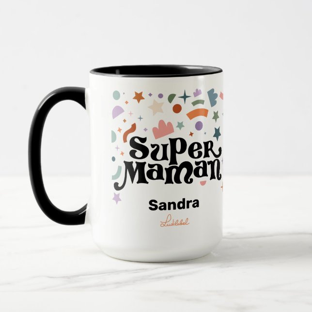 Caneca Mug Super Maman De Café De Duas Toneladas (Esquerda)