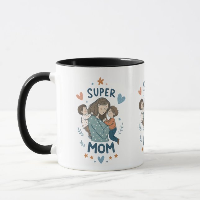 Caneca Mug "Super MOM" - Celebre a maternidade todos os d (Esquerda)