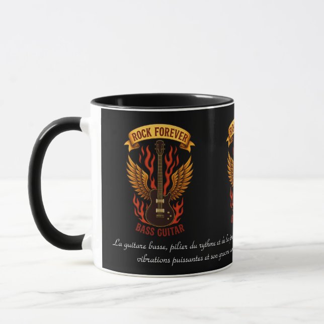 Caneca Mug tasse, Rock Forever, guitare basse (Esquerda)