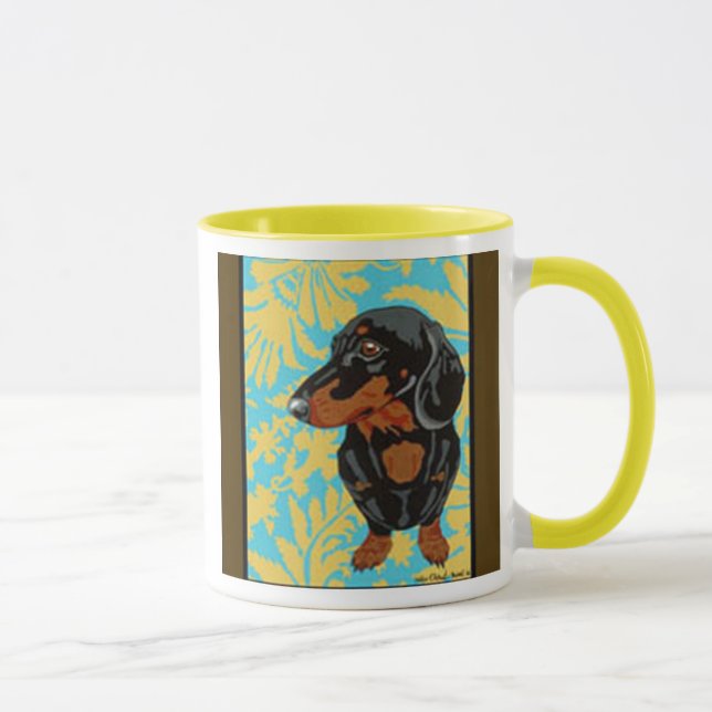 CANECA MUG TECKEL RETRO VINTAGE (Direita)