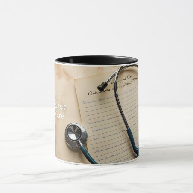 Caneca Mug "The Language Care": Mostre-lhe se importa (Centro)