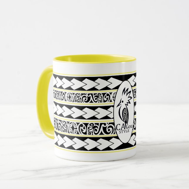 Caneca Mug Tribal Ethnic Jaune (Frente Esquerda)