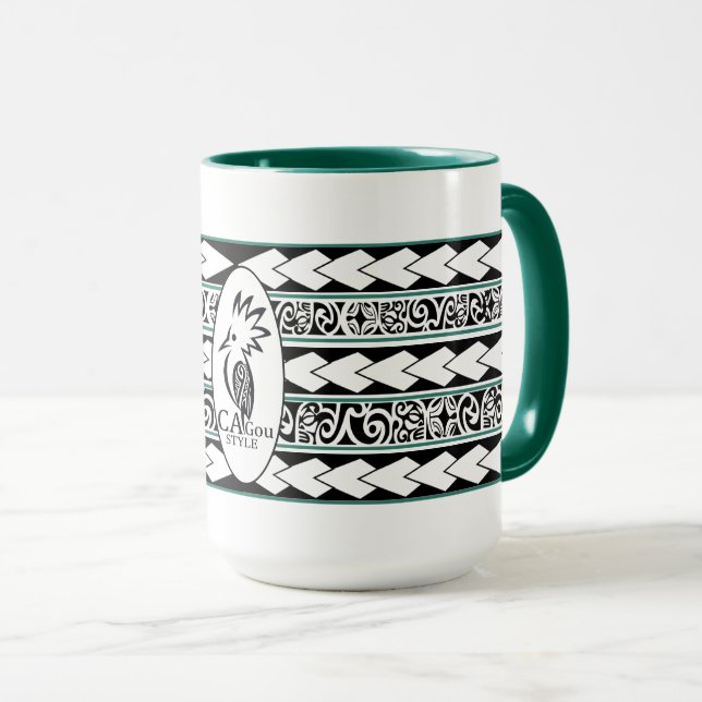Caneca Mug Tribal Ethnic Vert Chasseur (Frente Esquerda)
