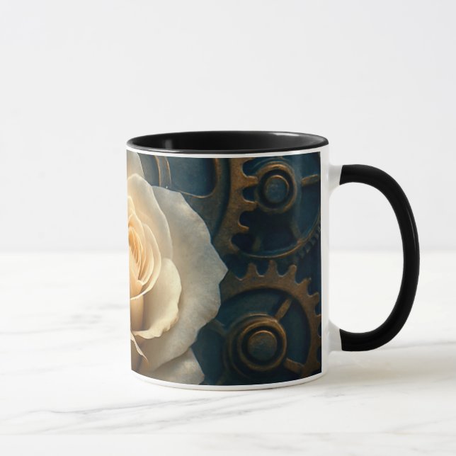 Caneca Mug univers steampunk - La rose du temps (Direita)
