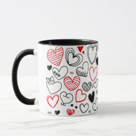 Caneca Mug with hearts as a gift for mum