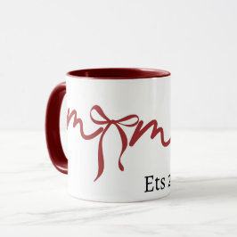 Caneca MugMama Bow Mug 2026 Cute Gift for Mom Minimalist 