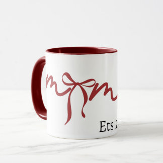 Caneca MugMama Bow Mug 2026 Cute Gift for Mom Minimalist 