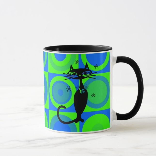 CANECA MÚGS DE CAFÉ DE GATO ATÔMICO RETRO (Direita)