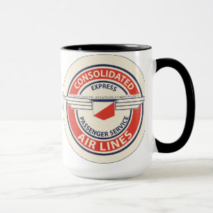Caneca Mugs de logotipo das Linhas Aéreas Consolidadas