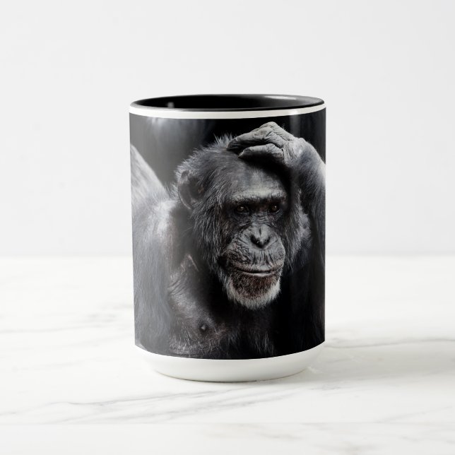 Caneca Mugs de nome personalizado antigo Chimpanzé (Centro)