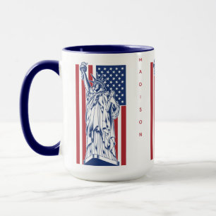 Caneca Mugs de nome personalizado do USA Liberty