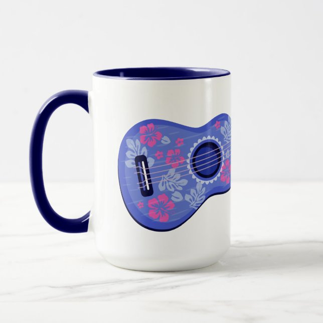 Caneca Mugs de nome personalizado Ukulele (Esquerda)