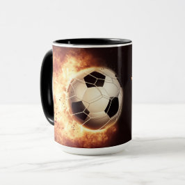 Caneca Mugs de objetivos de futebol de nome e texto perso