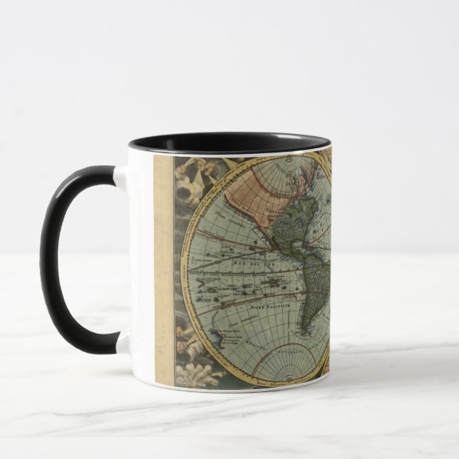 Caneca Mugs do Mapa do Mundo Antigo (Esquerda)