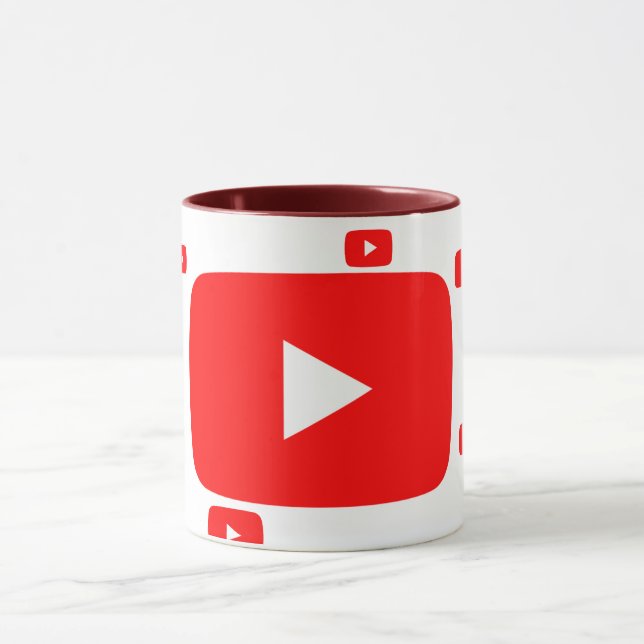 Caneca MUGS do YouTube de alta qualidade (Centro)