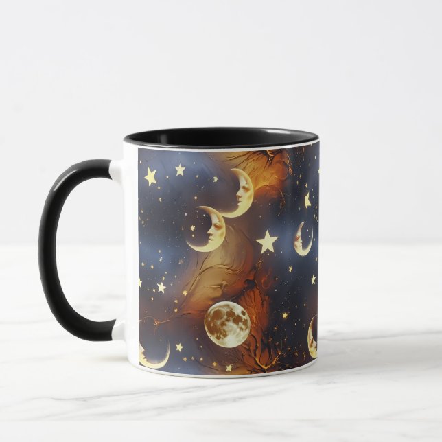Caneca Mugs – Fiery Orange Celestial Moon Phase Luxury Co (Esquerda)