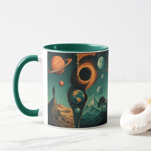 Caneca Muita Realidade | Mug Universo Paralelo (Com Donut)