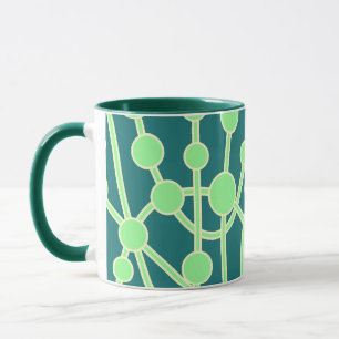 Caneca Muitas estradas que eu mexo verde com branco em ve