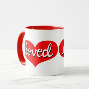 Caneca MUITO AMADO - Coração de amor vermelho