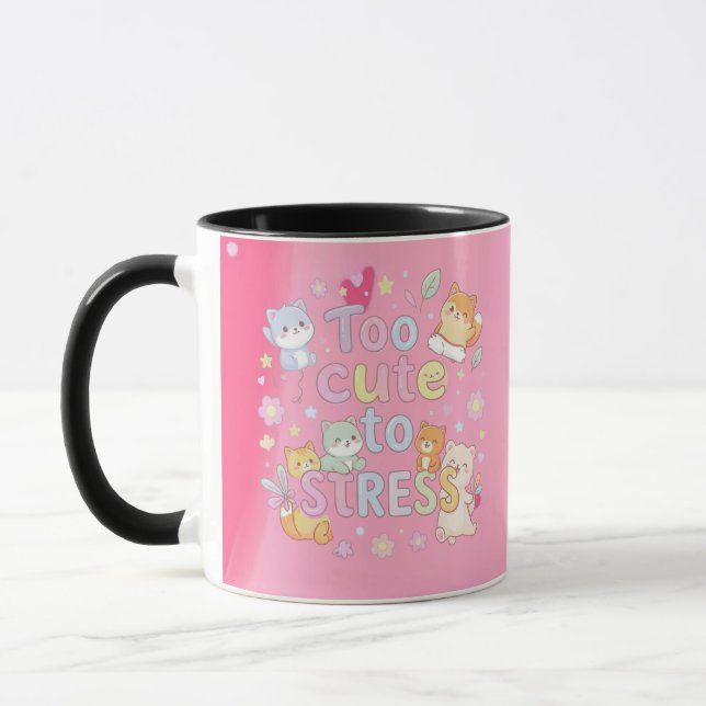 Caneca Muito Fofa para Estressar – Xícara de Café  (Esquerda)
