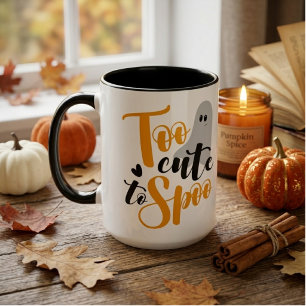Caneca Muito Fofo Para Assustar Fantasma Halloween Camise