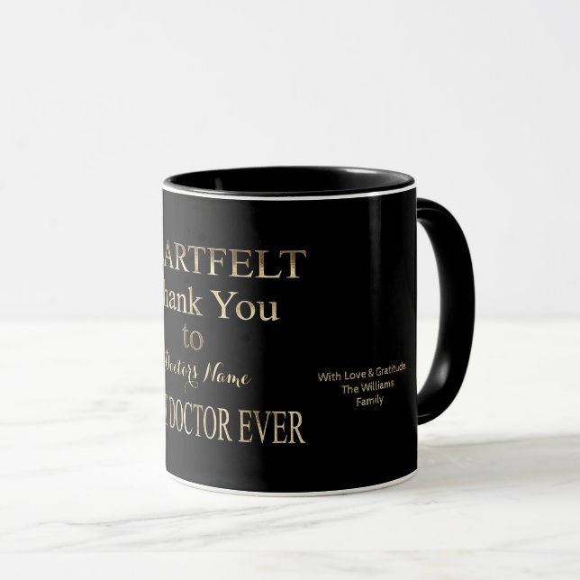 Caneca Muito Obrigado, Melhor Médico. (Frente Esquerda)