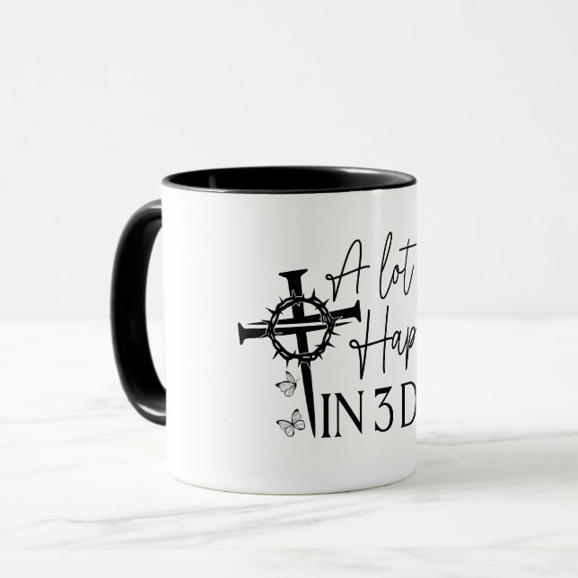 Caneca Muito Pode Acontecer Em 3 Dias Cristão (Frente Esquerda)