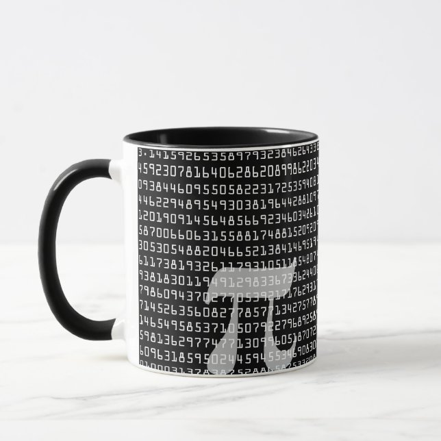 Caneca Muitos Dígitos de Constante Matemática Pi (Esquerda)