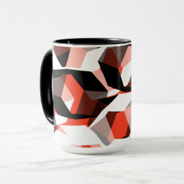 Caneca Muitos hexágonos com partes descoloradas, em verme