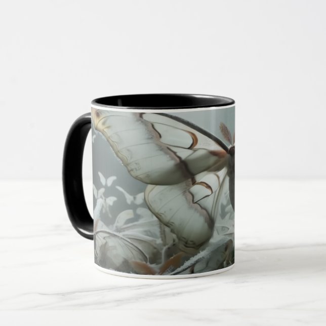 Caneca Muja de café com mariposa (Frente Esquerda)