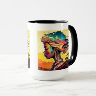 Caneca Mulher Africana Combo Mug, 15 oz