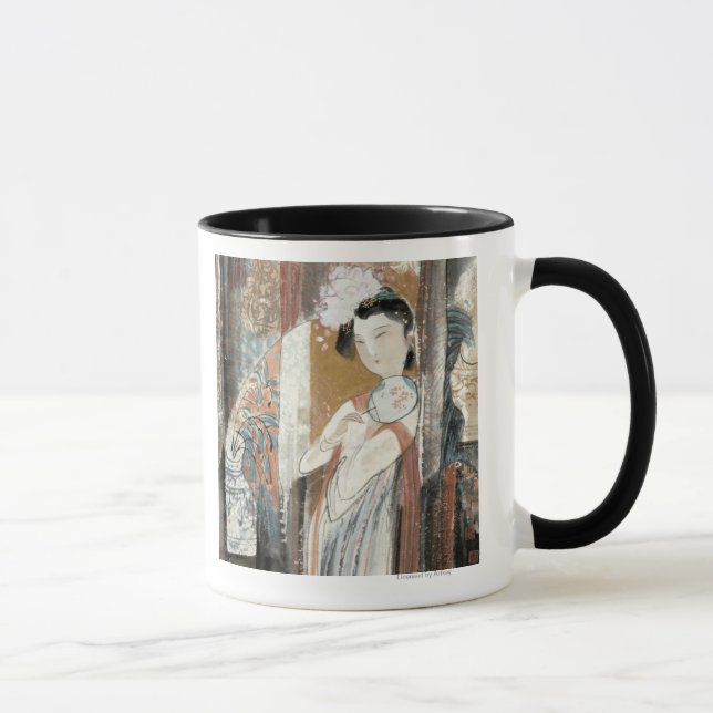 Caneca Mulher com gancho de cabelo floral (Direita)