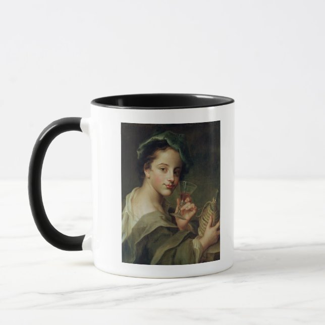 Caneca Mulher com um vidro do vinho (Esquerda)