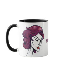 Mulher de Cabelo Roxo Pirata Violeta Desenho Arte