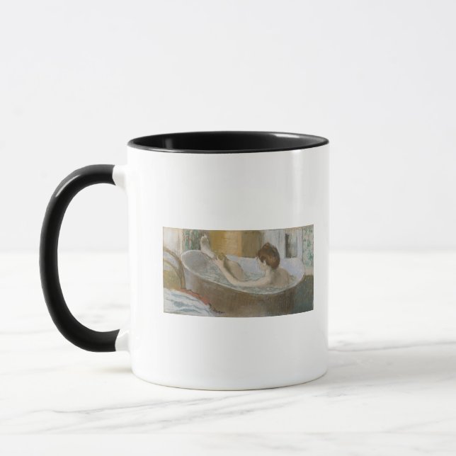 Caneca Mulher de Edgar Degas | em seu banho, limpando seu (Esquerda)