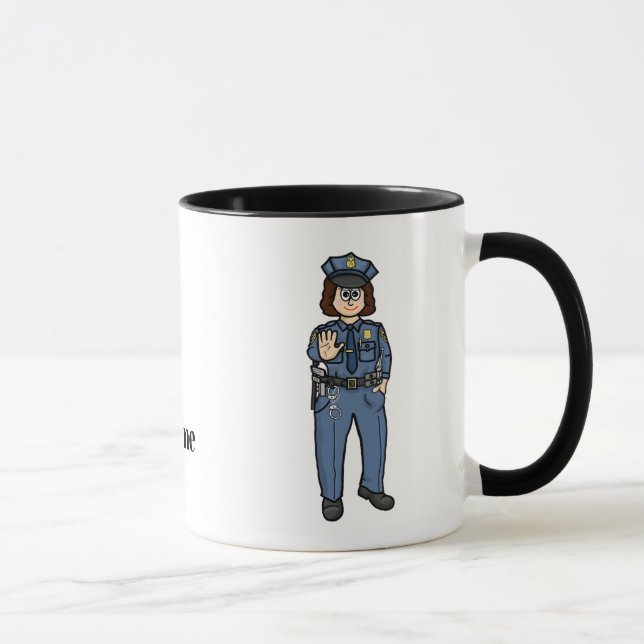 Caneca Mulher do Agente de Patrulha de Fronteira dos Esta (Direita)
